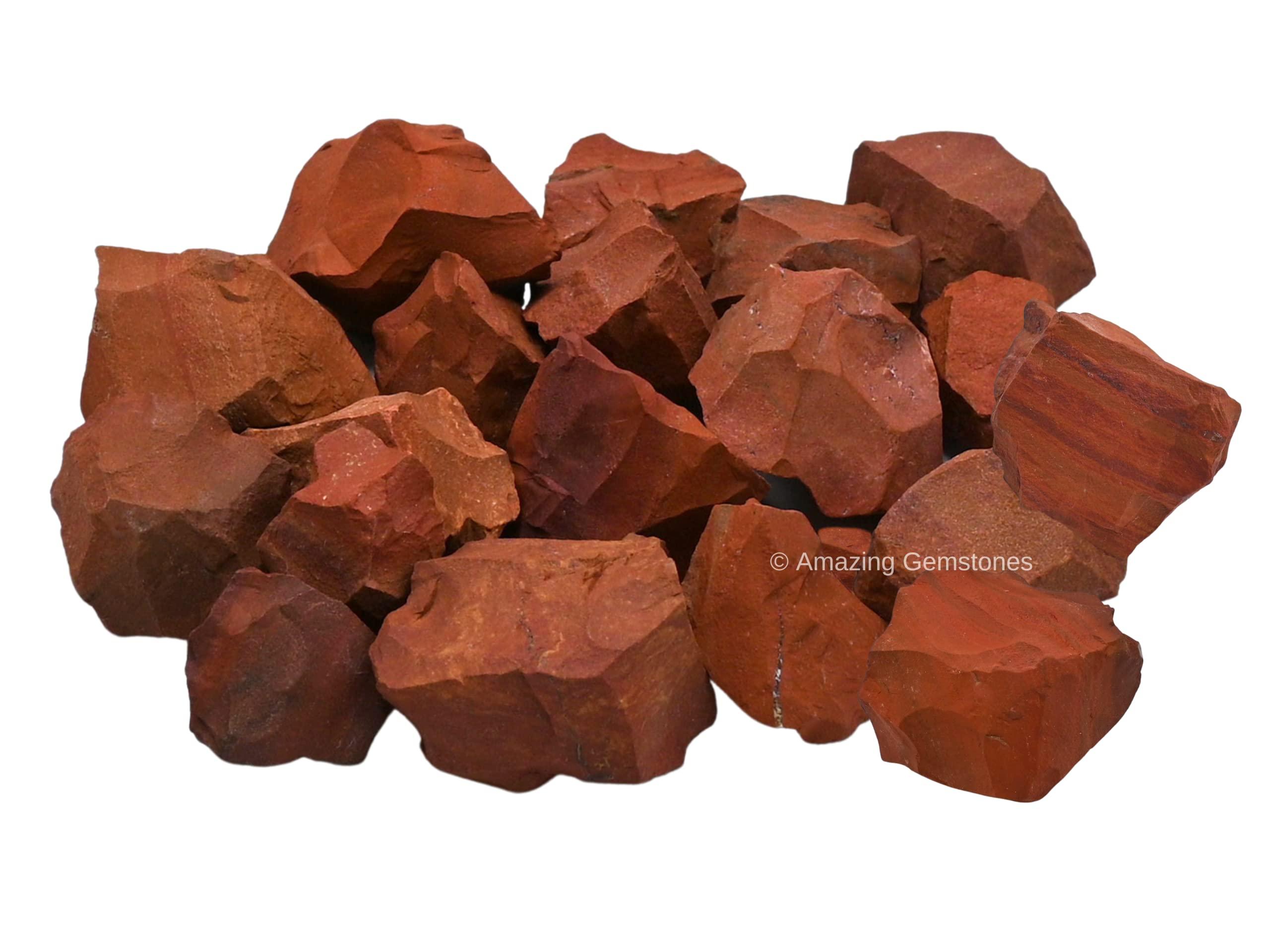 Amazing Gemstone Red Jasper Raw Crystals and Healing Stones, Natural Rocks for Tumbling and DIY Raw Stones and Crystals (1 lb)