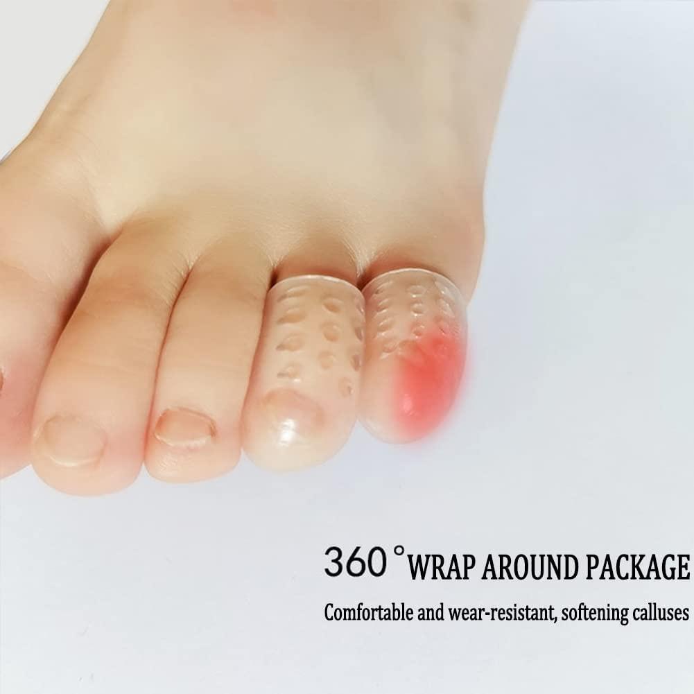 Ujicde Gel Toe Protector Caps, Little Toe Protectors, Silicone Breathable Toe Covers Sleeves for Pinky, Blisters, Corns, Hammer Toes, Friction Pain Relief, Prevent Shoe Rubbing and Friction ( Color : 10PCS ,