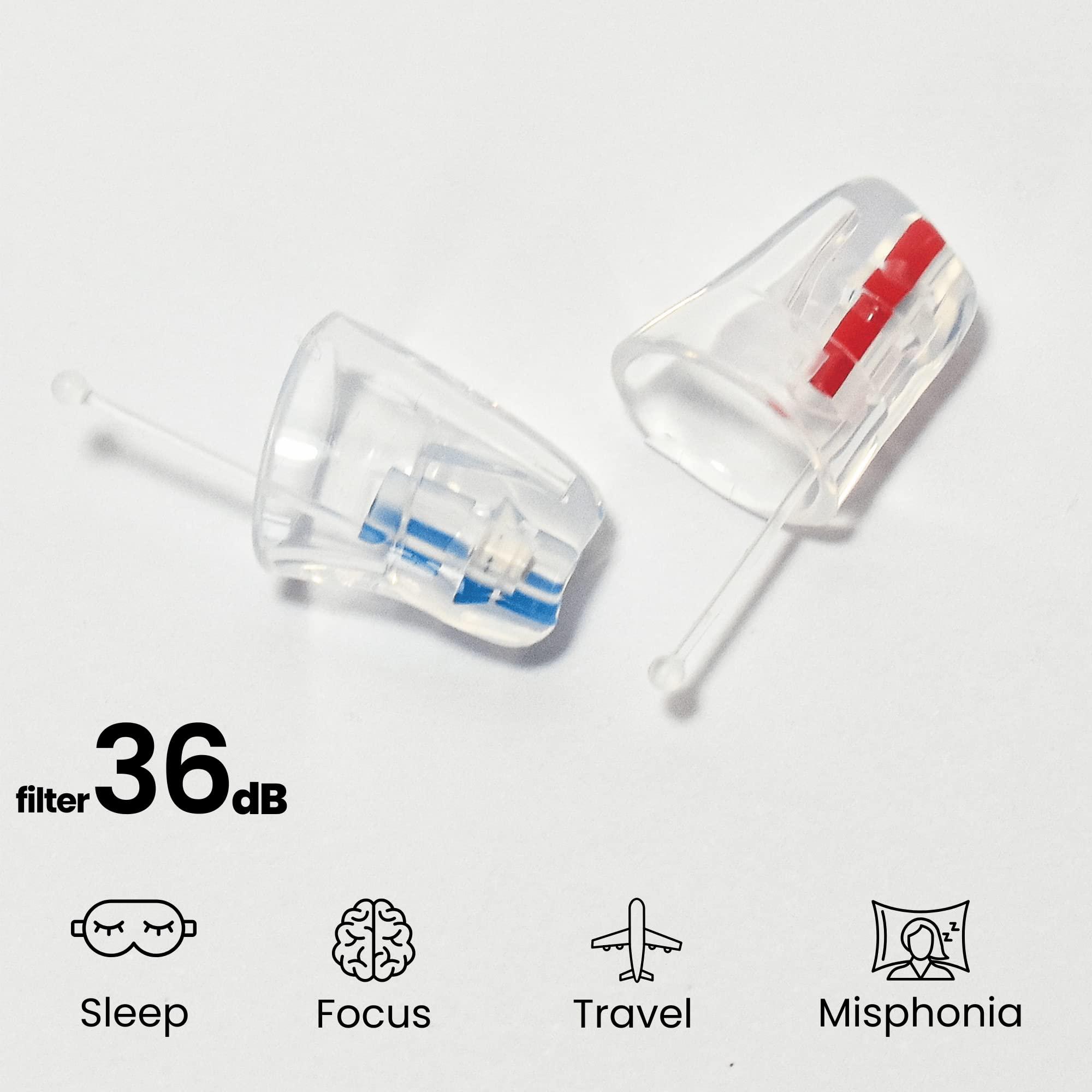 Earasers EARasers Noise Cancelling Earplugs - Reusable Soft Silicone Noise Reduction Peace and Quiet Ear Plugs for Concerts, Musicians, Djs, Drummers, Motorcycles, Dentists, Work – 36dB Peak Reduction (Large)