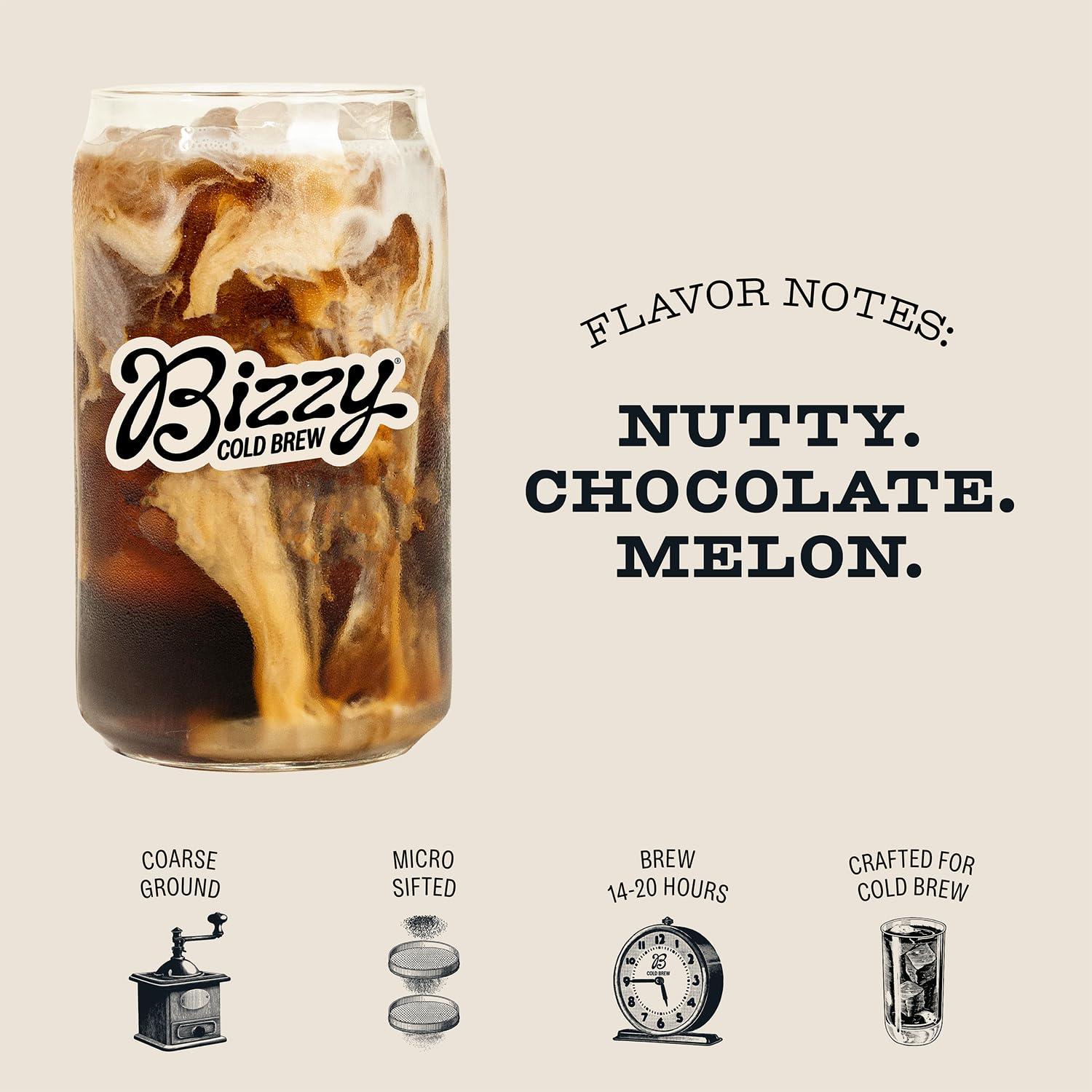 Bizzy Bizzy Cold Brew Coffee | Decaf Bundle | Coarse Ground Coffee + Brew Bags | Micro Sifted | Specialty Grade | 100% Arabica | 1 LB and 12ct Brew Bags
