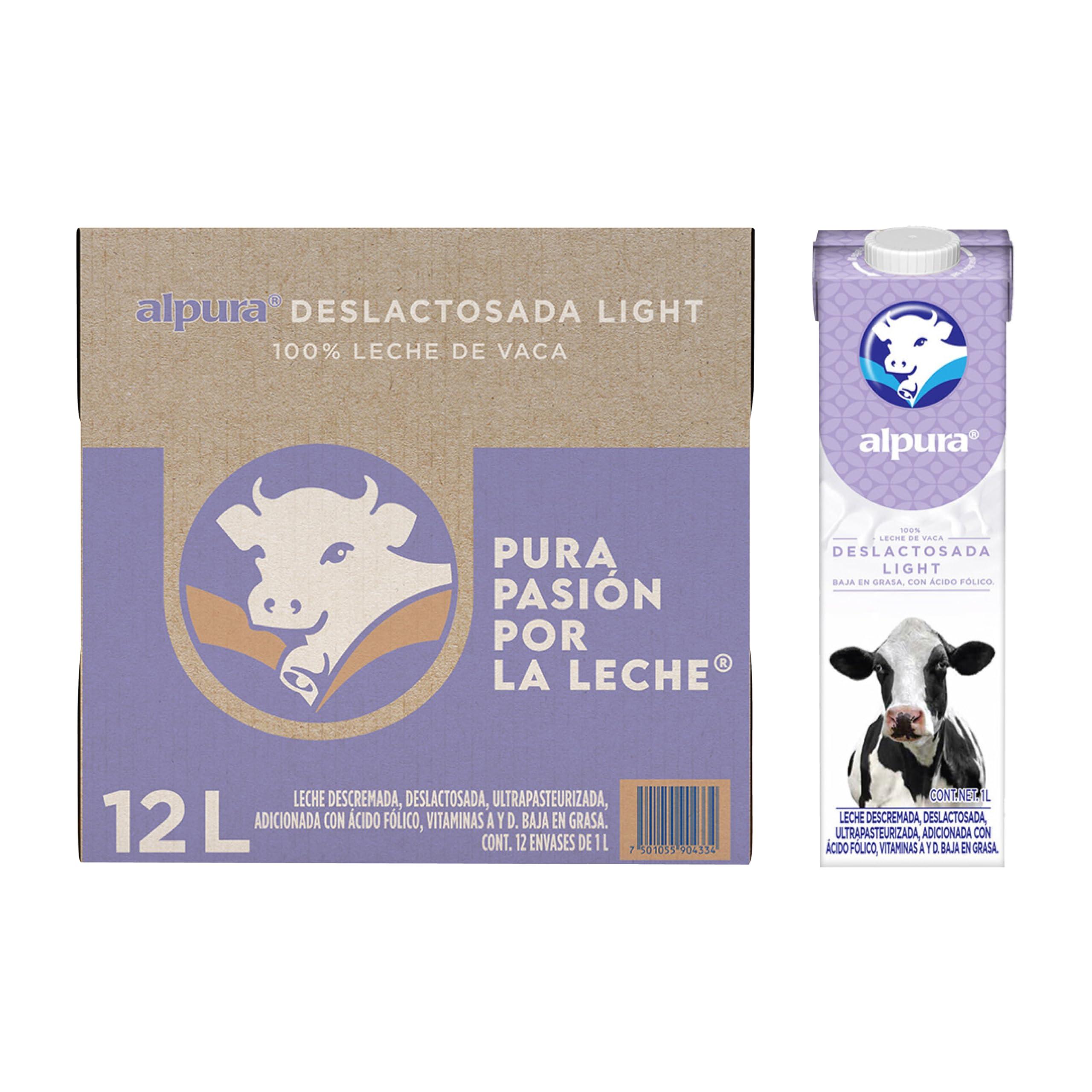 Alpura ALPURA Leche Deslactosada Light 12 Pack de 1 Lt