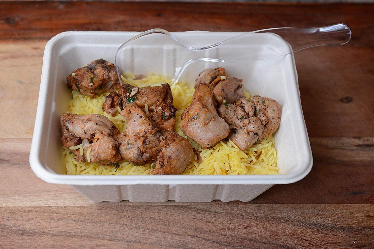 EcoQuality Clear Plastic Disposable Serving Spoons Large 8.5 inches Serving Utensils Heavy Duty Ideal for Soups, Salads Buffet Catering Restaurants Party Weddings - Pack of 144