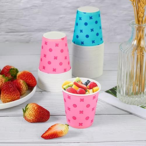 LITOPAK LITOPAK 540 Pack 5 oz Paper Cups, Pink and Blue Disposable Paper Cups, Paper Snack Cups, Water Paper Cups, Small Mouthwash Cups, and Mini Paper Cups for Home, Bathroom, Picnic, Party, and Events.