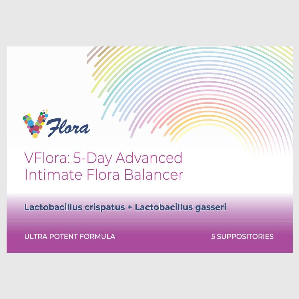 VagiBiom VagiBiom 5-Day Vflora (Lactobacillus crispatus + L. gasseri) to Balance Intimate Flora. Nourish and Nurture Good Flora for Skin Health. Ultra Potent 100% Natural Vegan (5 Suppositories)