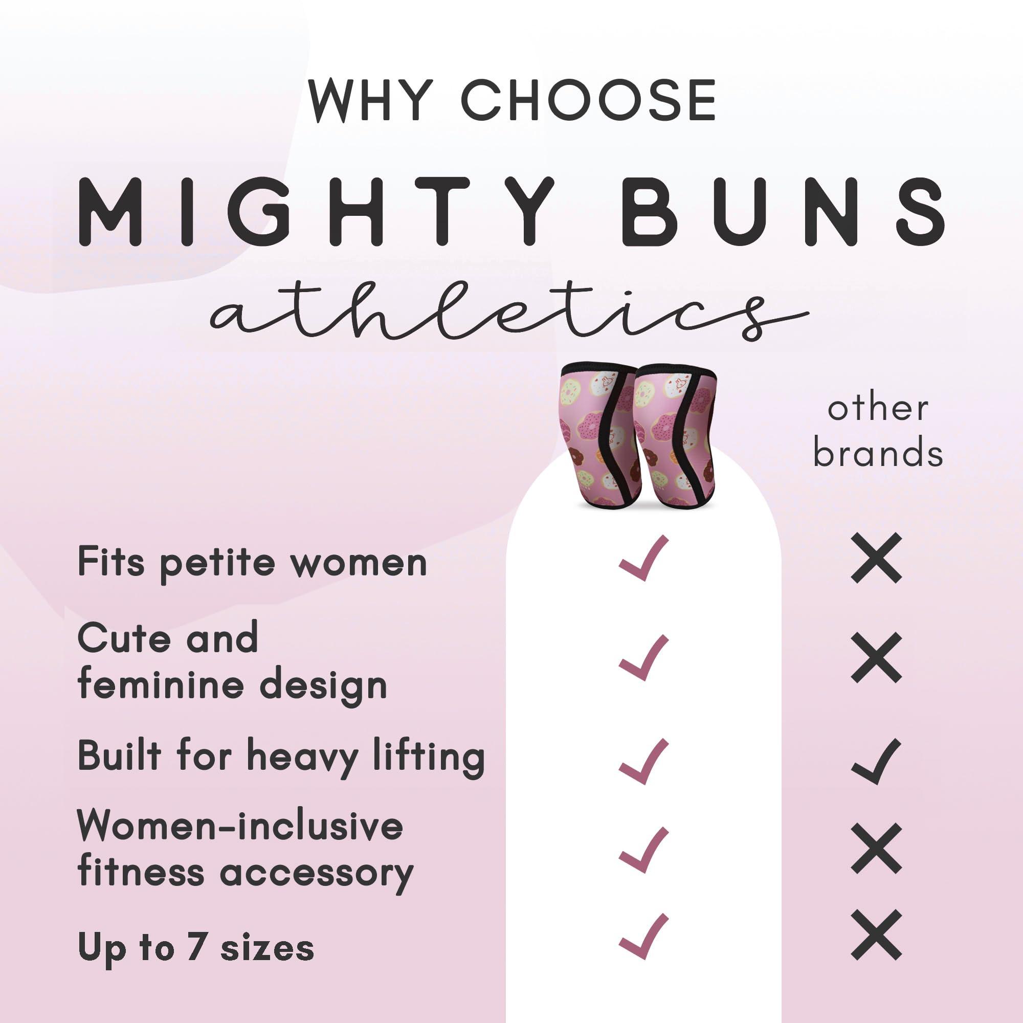 Mighty Buns Mighty Buns 7mm Neoprene Knee Sleeves Pink Donut V2 XXX-L (1 Pair) - Cute High Performance Knee Sleeves, Knee Compression & Support for Weightlifting, Powerlifting, Squatting for Women and Men