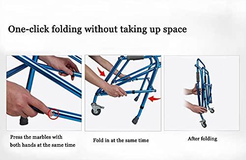 SUMBITOD SUMBITOD Walker for Children with Cerebral Palsy, Rollators Lightweight Folding 2 Wheels, Lightweight Rollator, for Disabled and Limited Mobility Patients