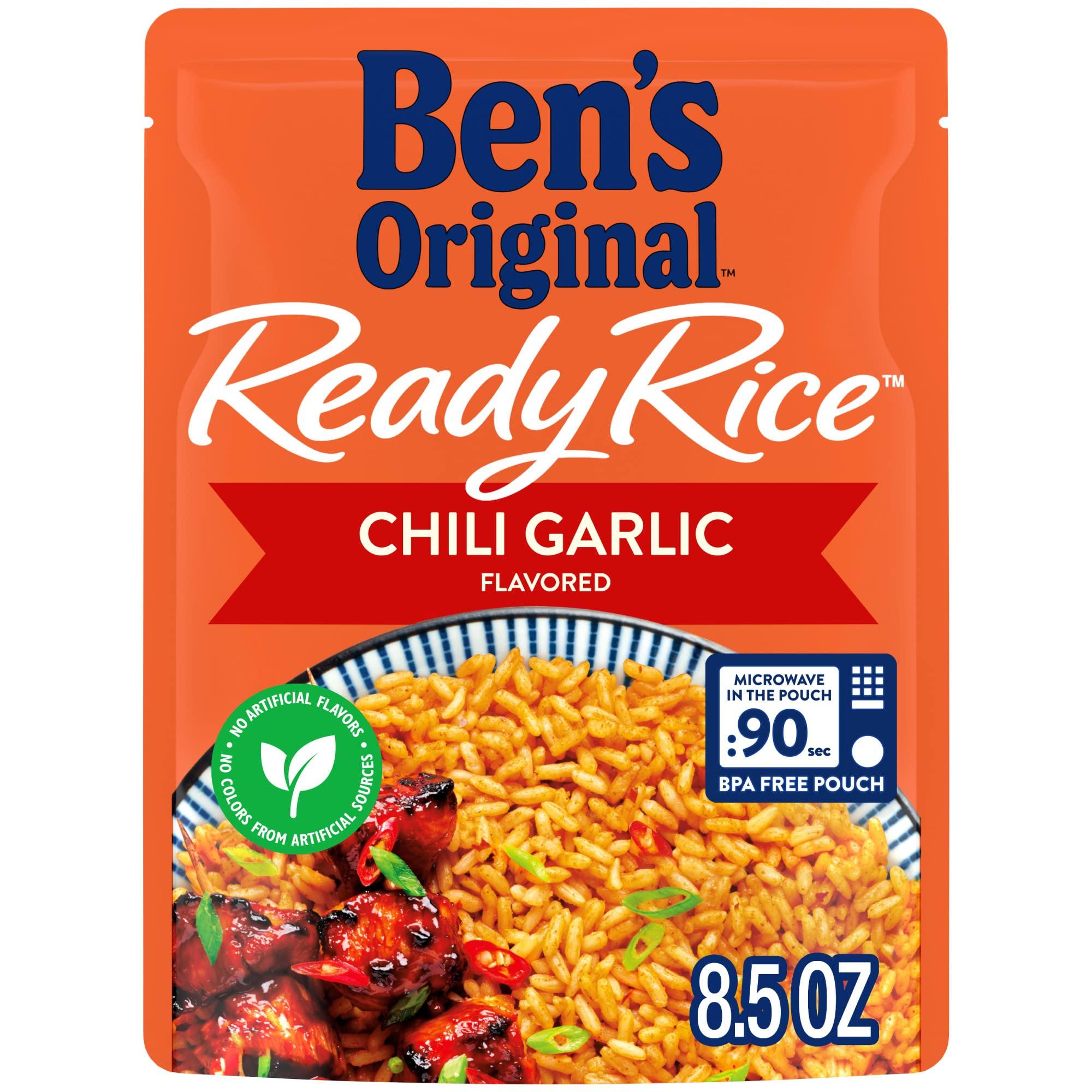 BEN\'S ORIGINAL BEN\'S ORIGINAL Ready Rice Chili Garlic Flavored Rice, Easy Dinner Side, 8.5 oz Pouch