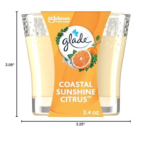 Glade Glade Candle Jar, Air Freshener, Coastal Sunshine Citrus, 3.4 Oz
