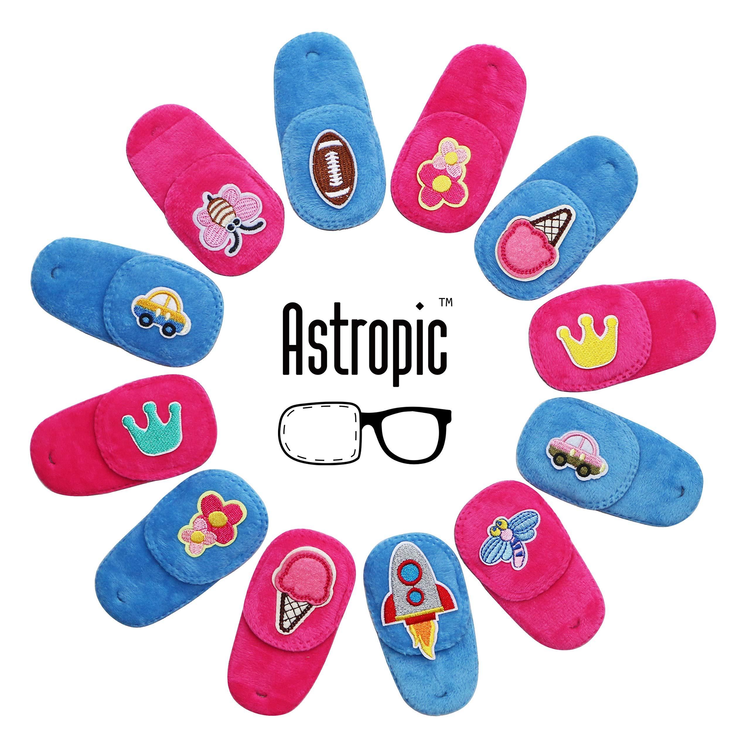 Astropic Astropic 2Pcs Eye Patches for Kids | Boys Eye Patch for Glasses | Medical Eye Patches for Children with Lazy Eye | Amblyopia Eye Patch for Toddlers to Cover Either Eye (Rocket & Football)