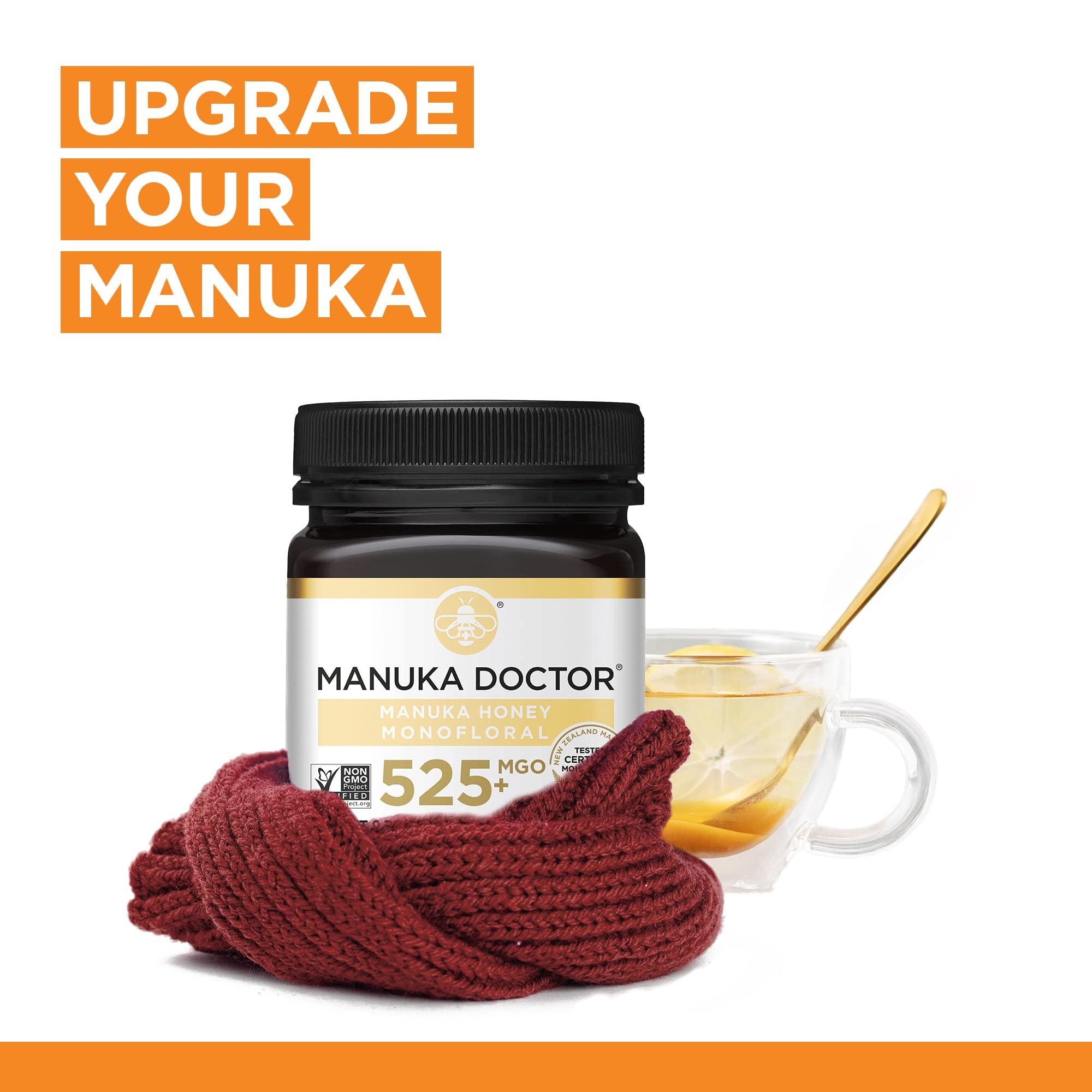 Manuka Doctor MANUKA DOCTOR - MGO 925+ and MGO 525+ Manuka Honey Monofloral Value Bundle, 100% Pure New Zealand Honey. Certified. Guaranteed. RAW. Non-GMO, 2 x 8.75oz Pots