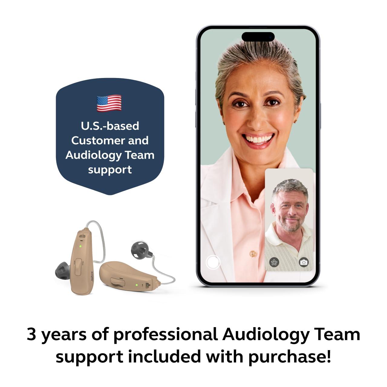 Jabra Enhance Jabra Enhance Select 50R OTC Hearing Aids, Audiology Team Care Included, Bluetooth Streaming for Calls, Music, Media for iOS & Android, Nearly Invisible & Comfortable, Noise Reduction - Beige