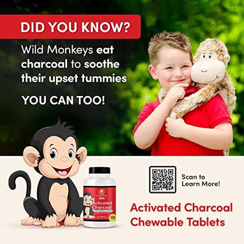 Charcoal House Charcoal House Chewable Activated Charcoal Tablets for Kids | Natural, Vegan, Non-GMO & Gluten Free | for Teeth, Stomach, Gas & Nausea | USP Food Grade | 135 ct.