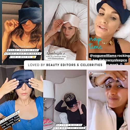 Drowsy DROWSY Silk Sleep Mask. Face-Hugging, Padded Silk Cocoon for Luxury Sleep in Total Darkness. (Cosmic Energy)