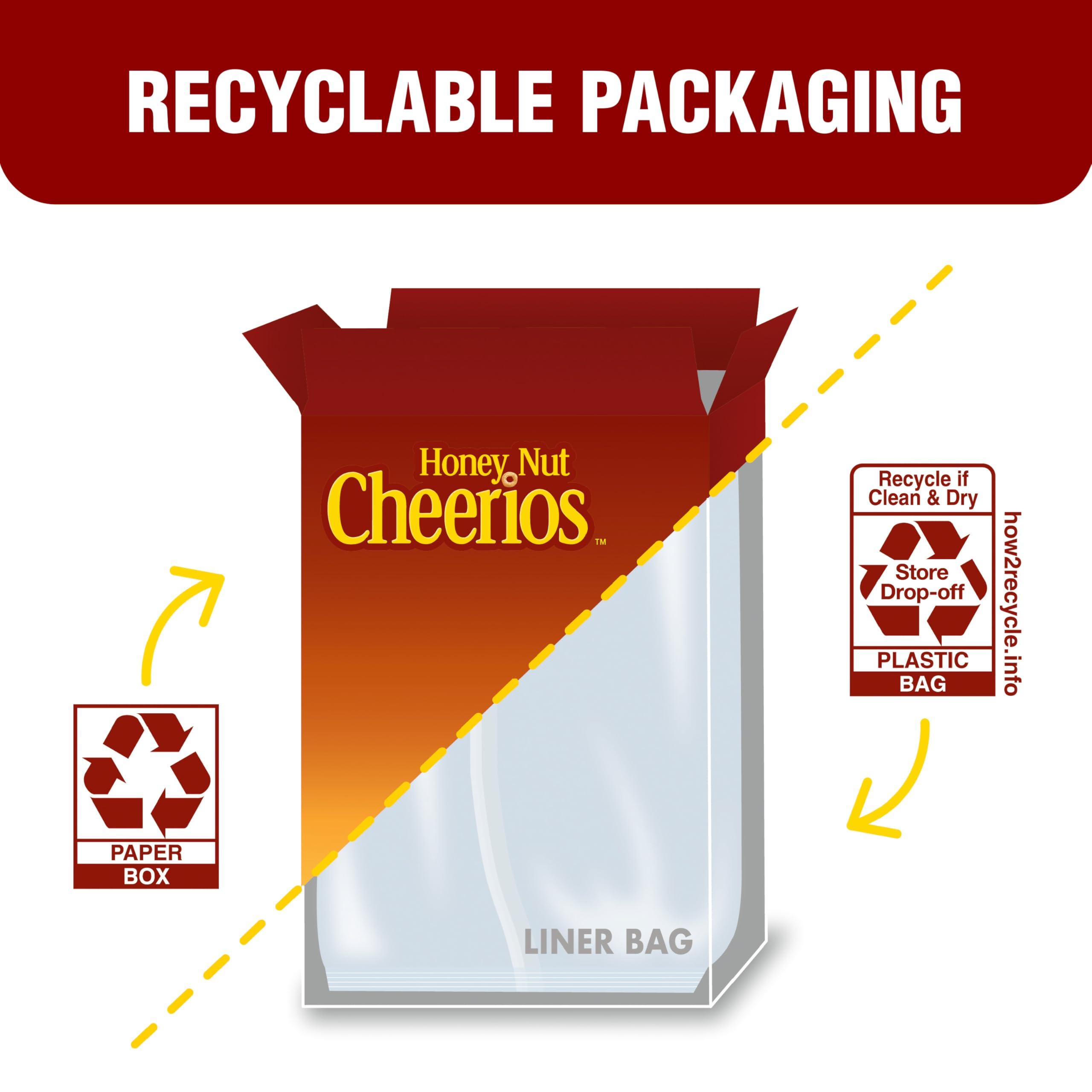 Cheerios Honey Nut Cheerios Heart Healthy Breakfast Cereal, Gluten Free Cereal With Whole Grain Oats, 10.8oz