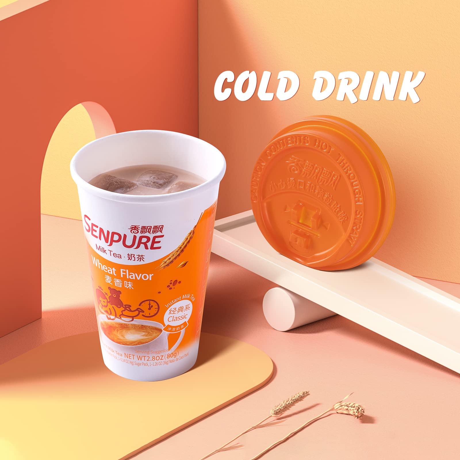 SENPURE Senpure 6-Pack Milk Tea Wheat Flavor with DIY Sugar Pack, Authentic Instant Tea, serve Cold or Hot Drinks