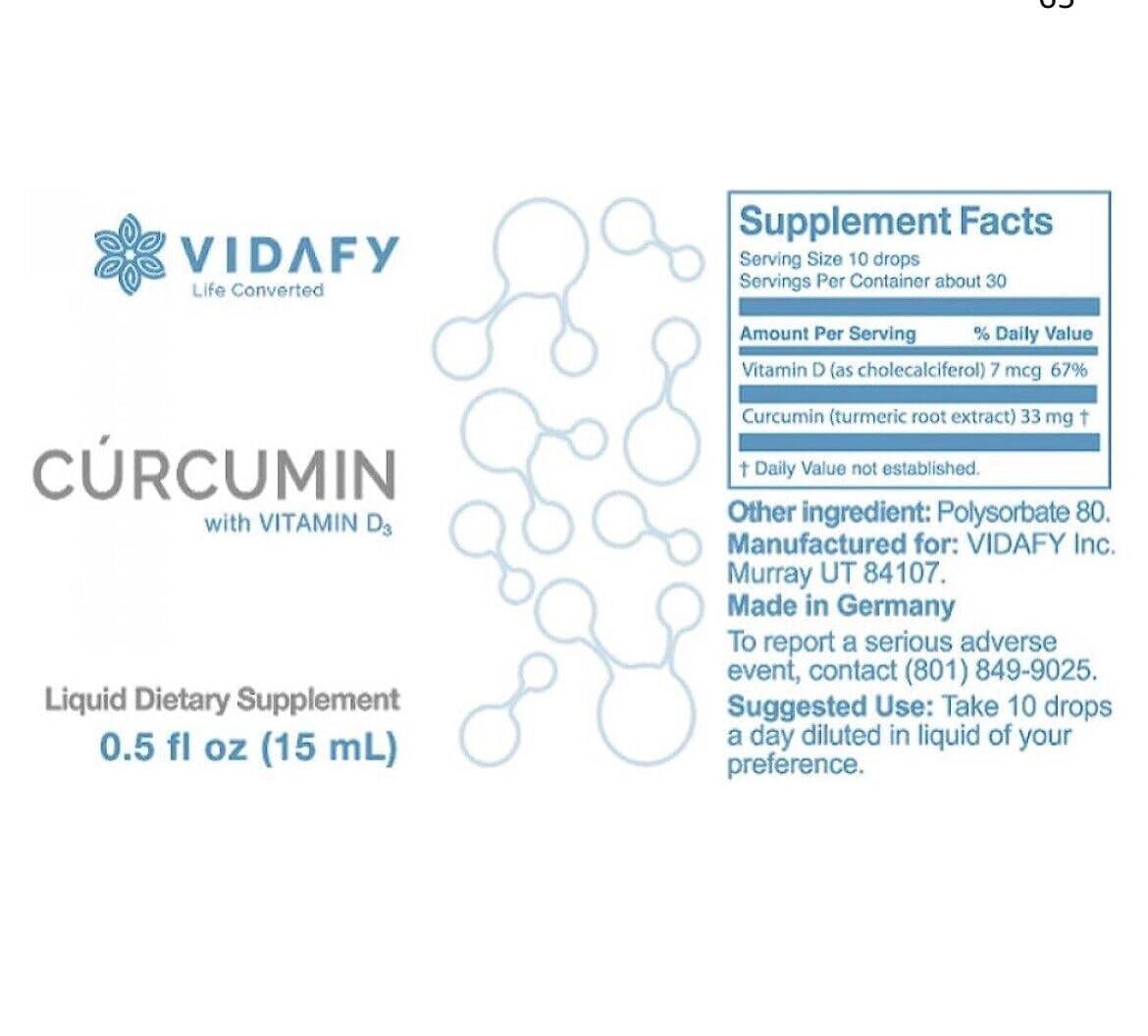 VidaFy Curcumin NANOFY with BioMS and D3