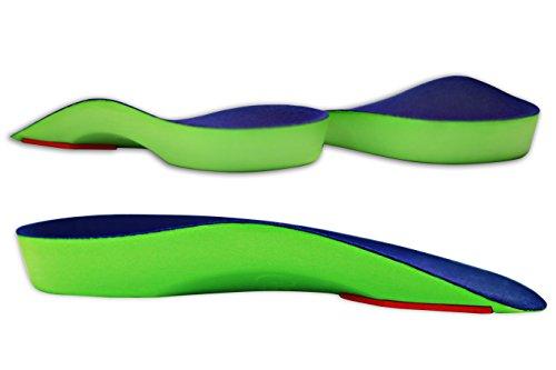 KidSole KidSole 3/4 Length Neon Shield Arch Support Insole for kids with foot pronation, flat feet, or any other undiagnosed arch support issues (Toddler Size US 10-13)