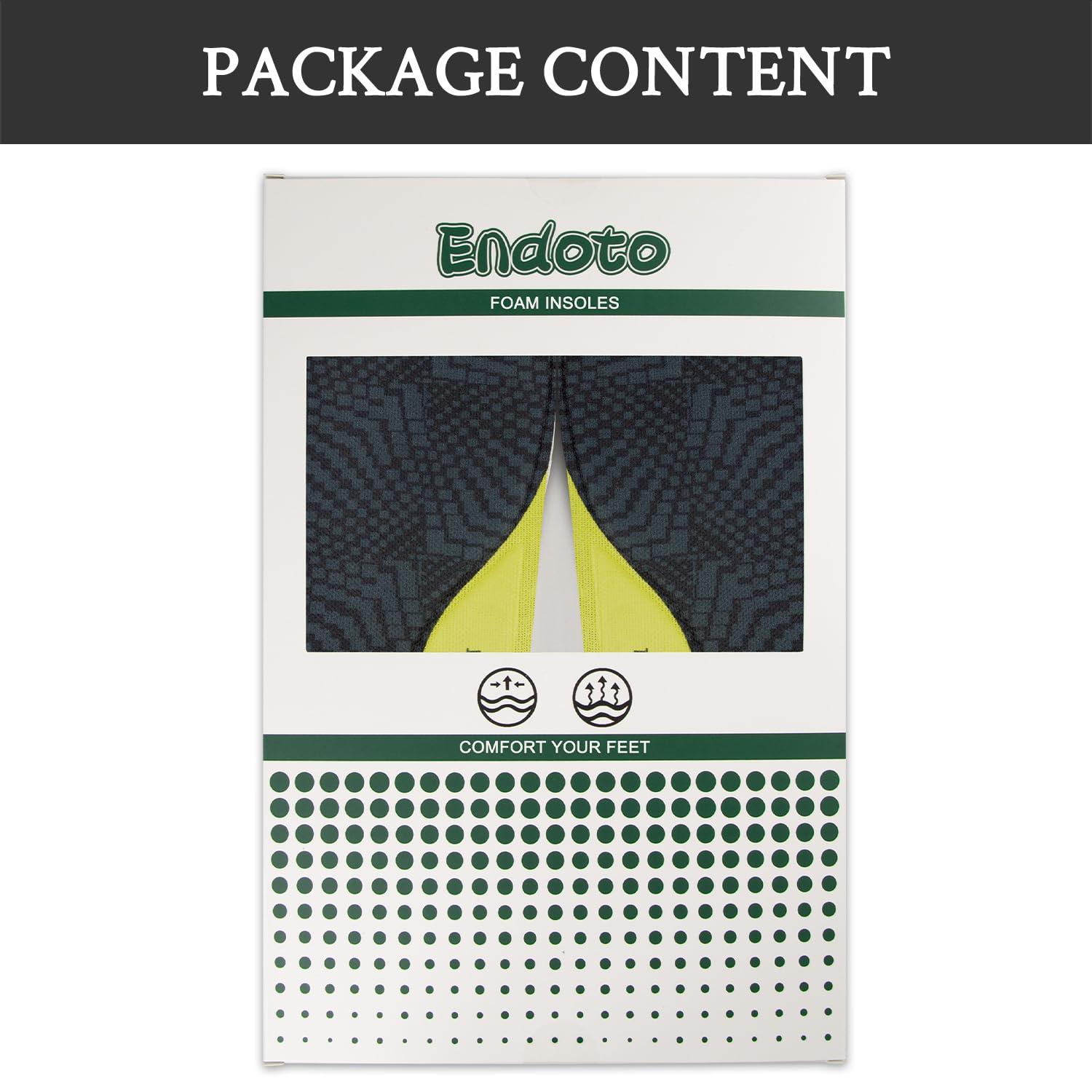 Endoto Endoto Memory Foam Insoles for Skechers Shoes, Replacement Breathable Inserts for Men Orthotic with Extra Cushioned Arch Support to Absorb Shock & Relieve Foot Pain(US Size:M7-39.5 EU)