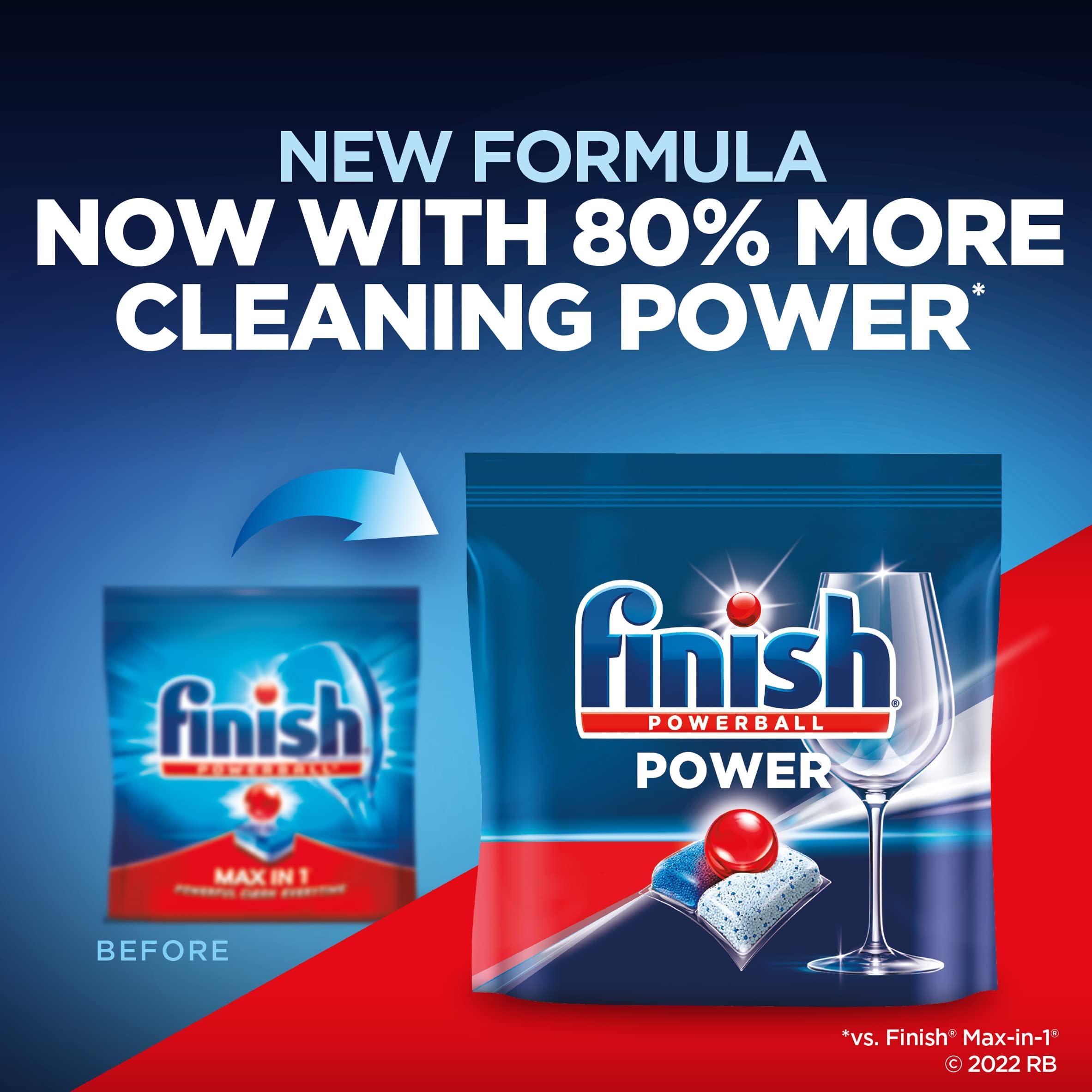 Finish FINISH Power - 18ct - Dishwasher Detergent - Powerball - Dishwashing Tablets - Dish Tabs
