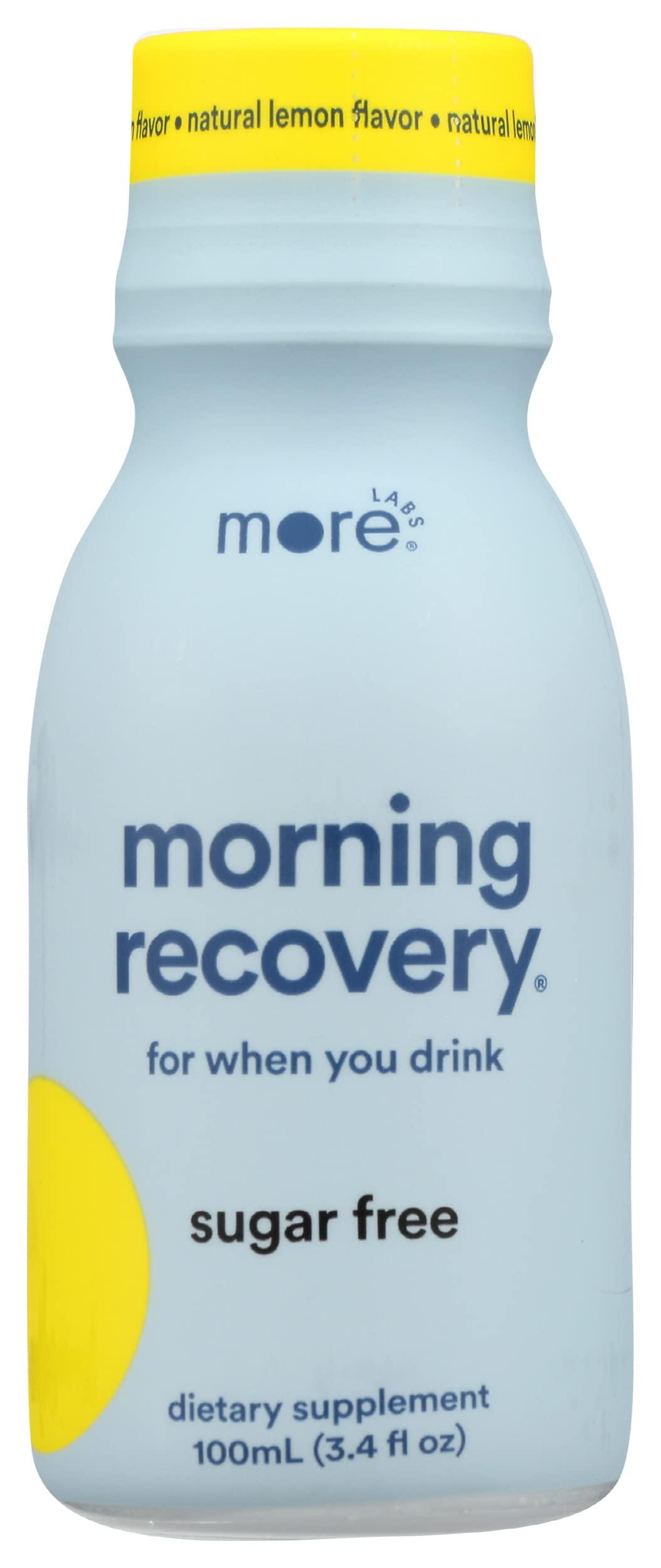 More Labs More Labs Morning Recovery Shot Lemon Flavor Sugar Free, Natural, Caffeine Free, Gluten Free, Lactose Free, Non GMO, No Artificial Colors, 3.4 Fluid Ounce (Pack of 12)