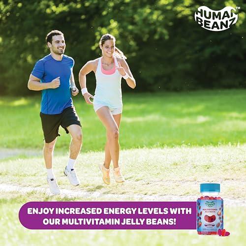 Human Beanz Human Beanz Multivitamin Jelly Bean Gummies with Zinc for Men and Women, Immune Support Dietary Supplements for Adults, Vegetarian, 120 Berry Blast Jelly Beans, Kosher