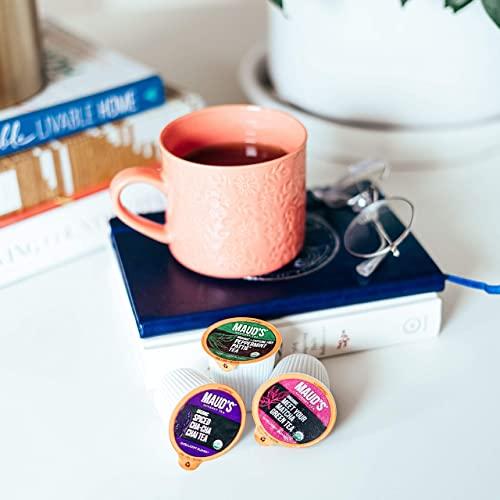 MAUD'S Maud's Organic Chamomile Lavender Tea (Smile For The Chamo-mile) 24ct. Solar Energy Produced Recyclable Single Serve Decaf Tea Pods – 100% Organic Caffeine Free Tea California Blended, KCup Compatible