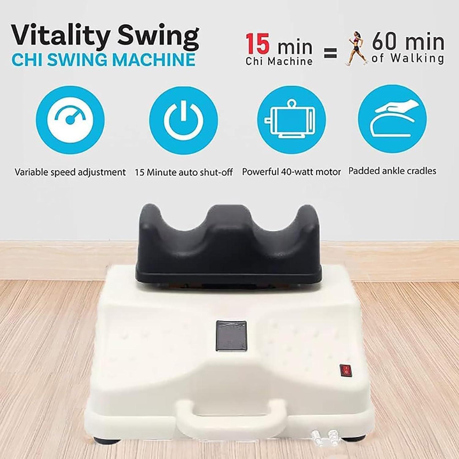 Erbaofd Erbaofd Swing Foot Massager, 10 Gear Speed Adjustable, Portable with Carrying Handle, Improve Lymphatic and Blood Flow, for Swelling Alleviate, Relax Muscles