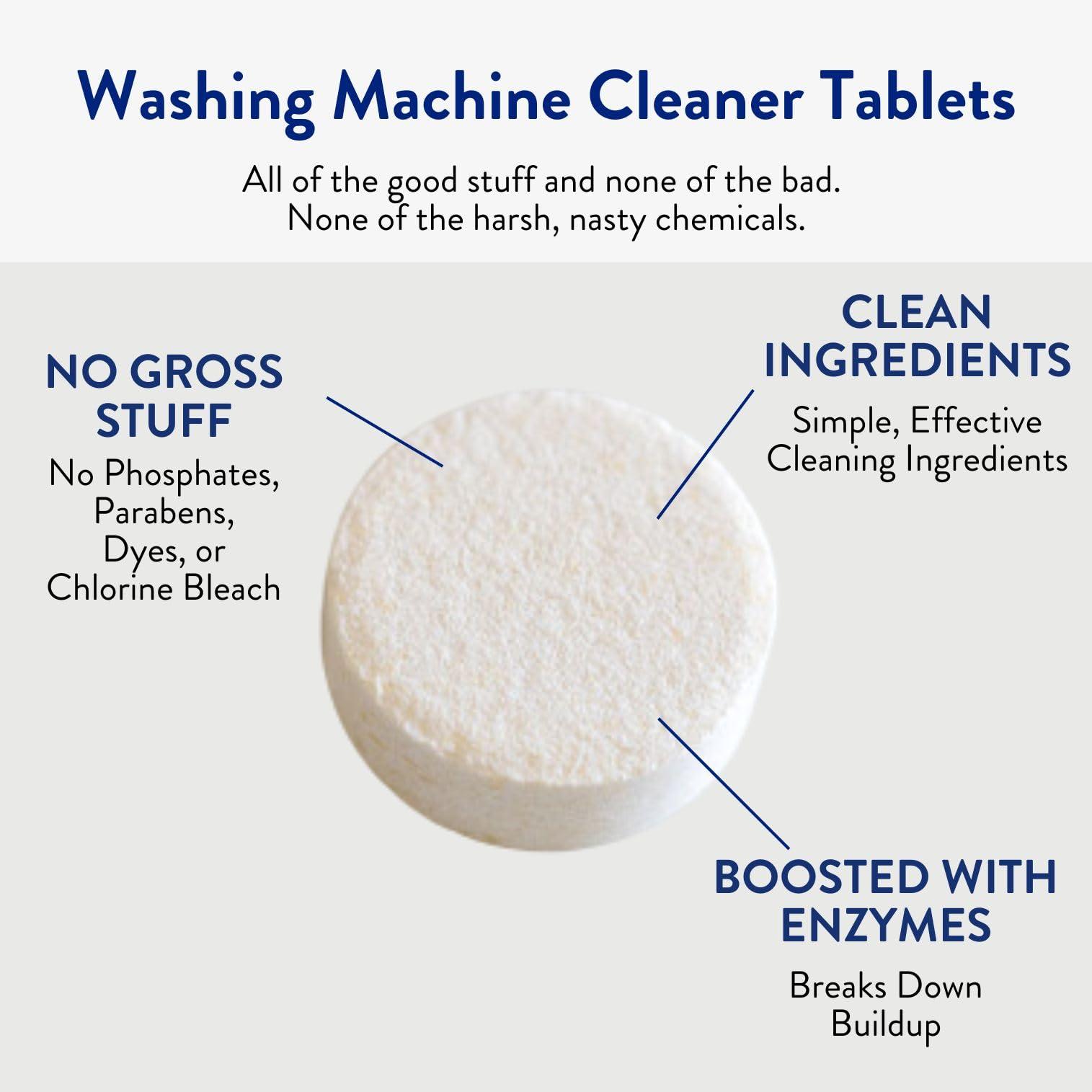 THE CLEAN PEOPLE THE CLEAN PEOPLE Washing Machine Cleaner - Washer Machine Cleaner Tablets for Removing Odor, Grime & Scale Buildup - Front Load and Top Load Laundry Machine Cleaner - 20 Count