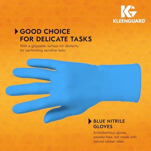 KLEENGUARD Kleenguard G10 2Pro Blue Nitrile Gloves (54423), 6 Mil, Ambidextrous, Touchscreen Compatible, L (100 Gloves/Box)