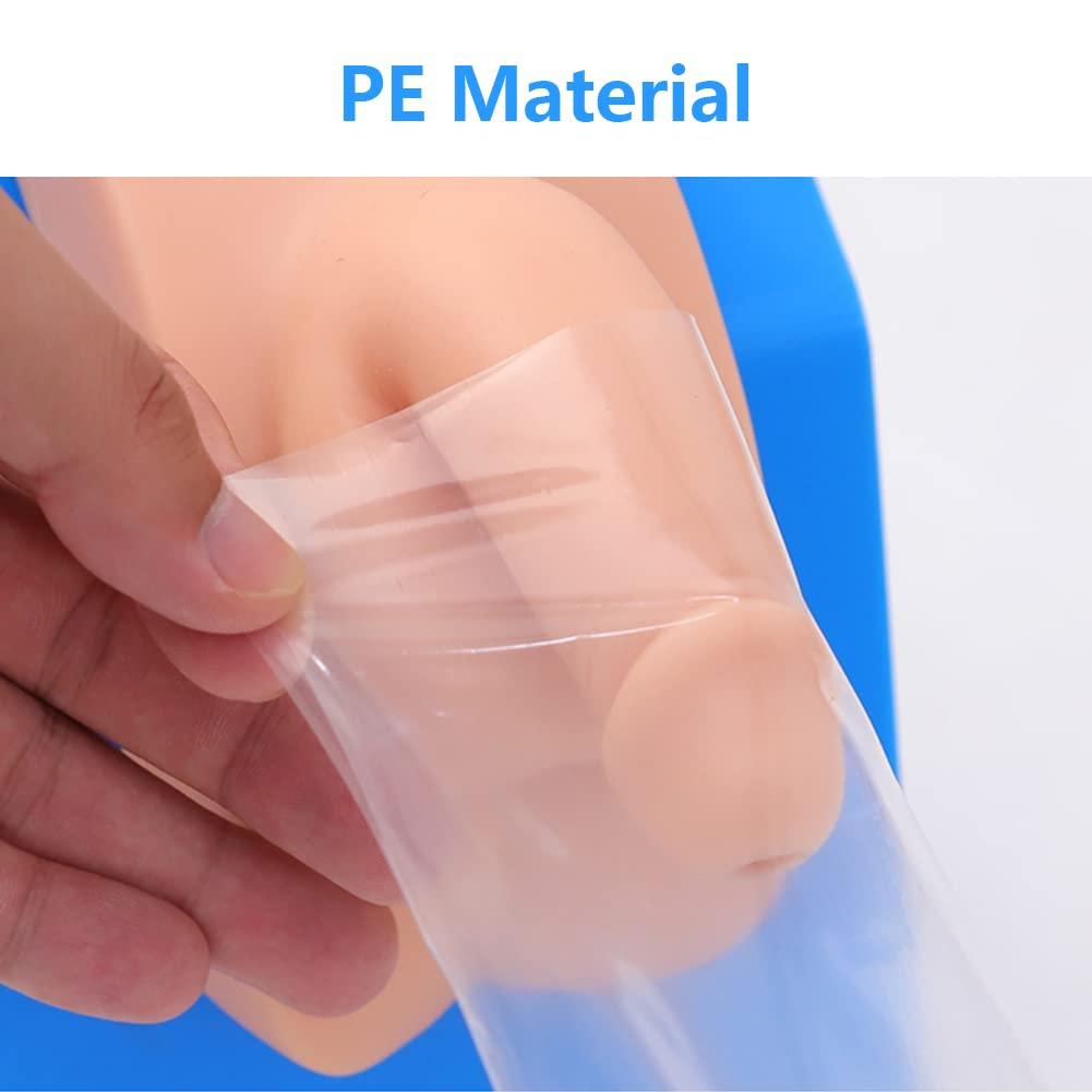 Opaeroo Urinary Drainage Bag Urine Collector Night Bags Male Urinary Incontinence Penile Clamp 1700ml Bag Urinal for Men Elderly Bedridden Patients and Disabled Men, 50Pcs Clear Bag-50disposablestraps