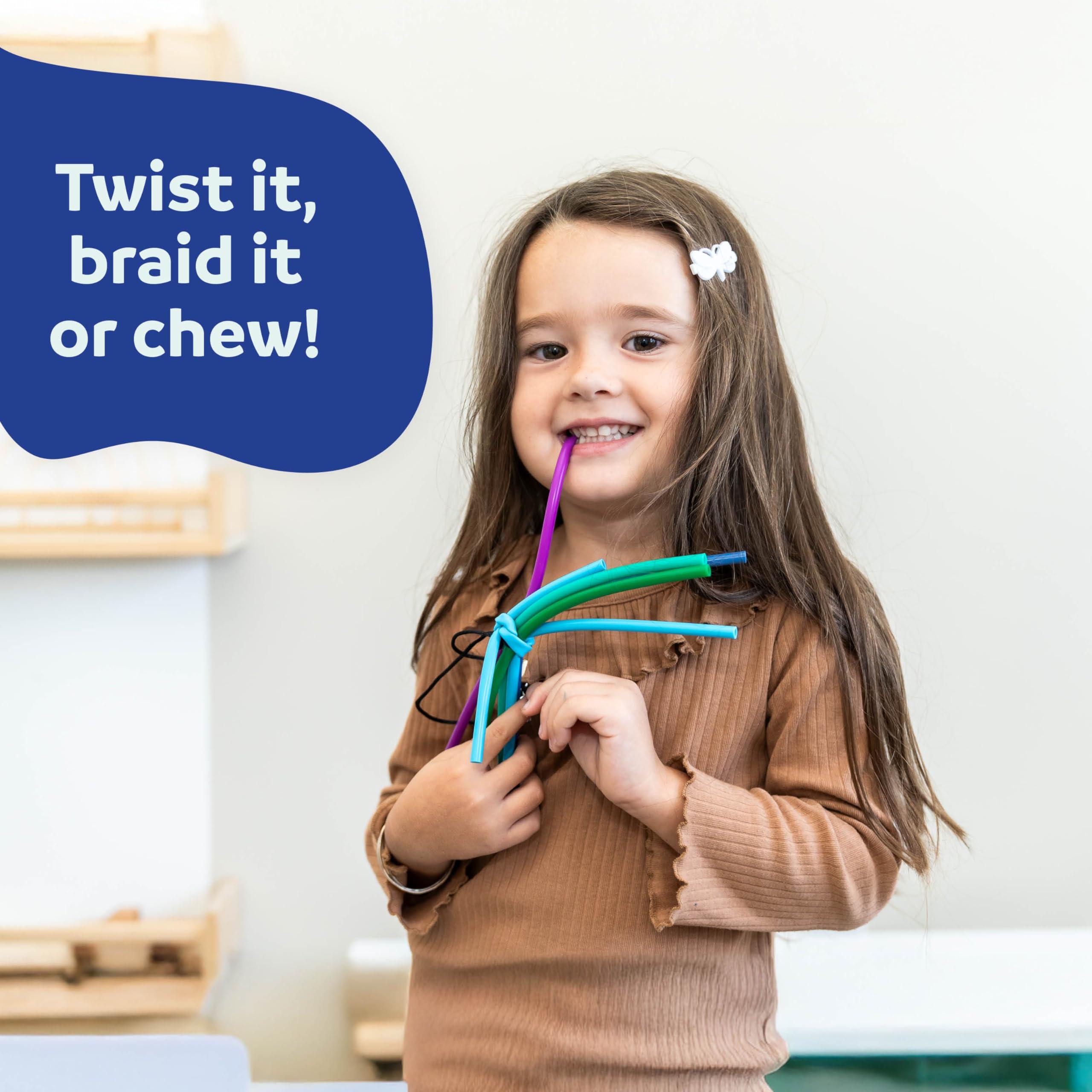 Fun and Function Fun And Function Spaghetti Chewy Fidget Chewy Tubes for Kids Oral Sensory Chewy Toy for Kids Therapeutic Fidget Sensory Noodles Light Chewers