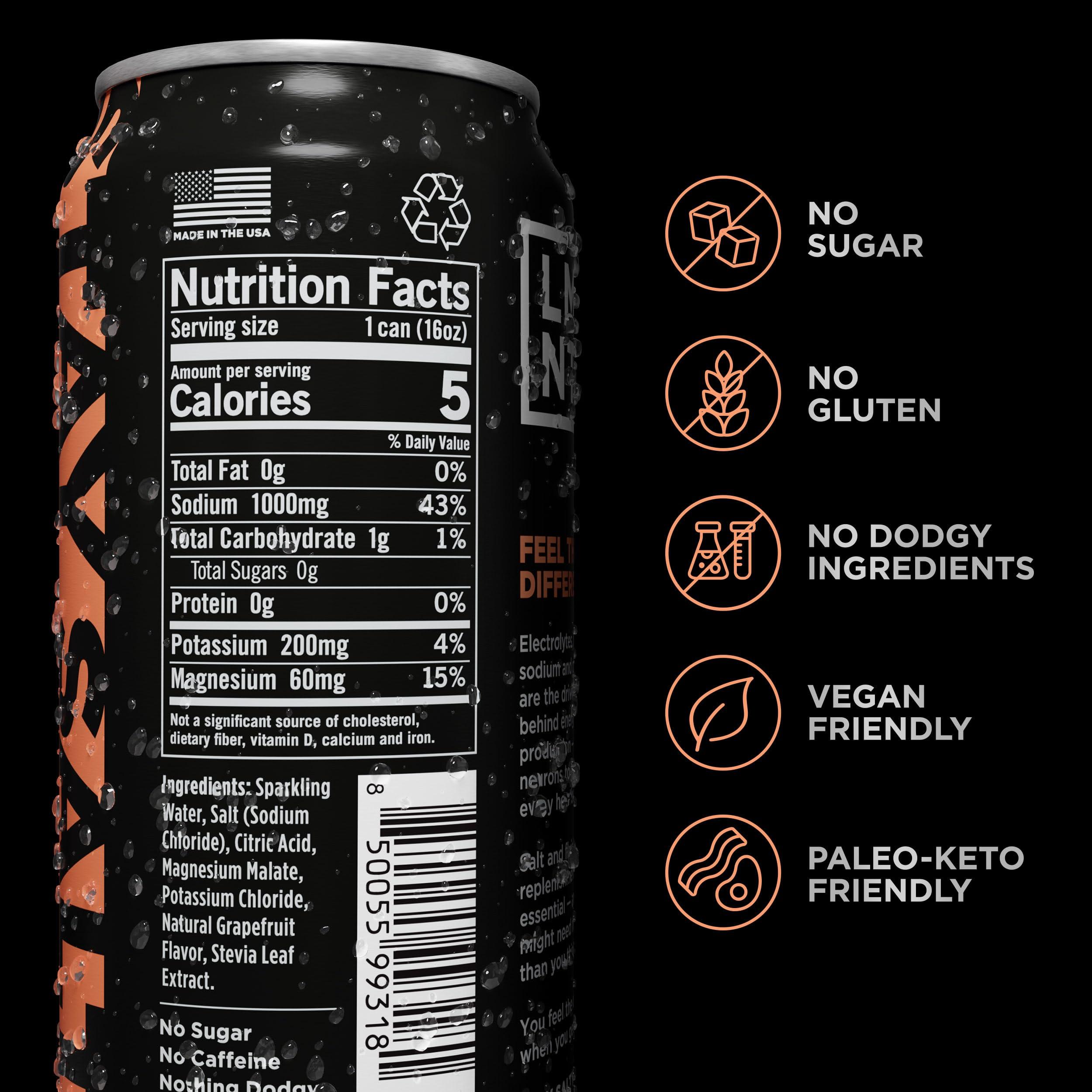 Drink LMNT LMNT Sparkling Electrolyte Water - Grapefruit Salt | 12-Count