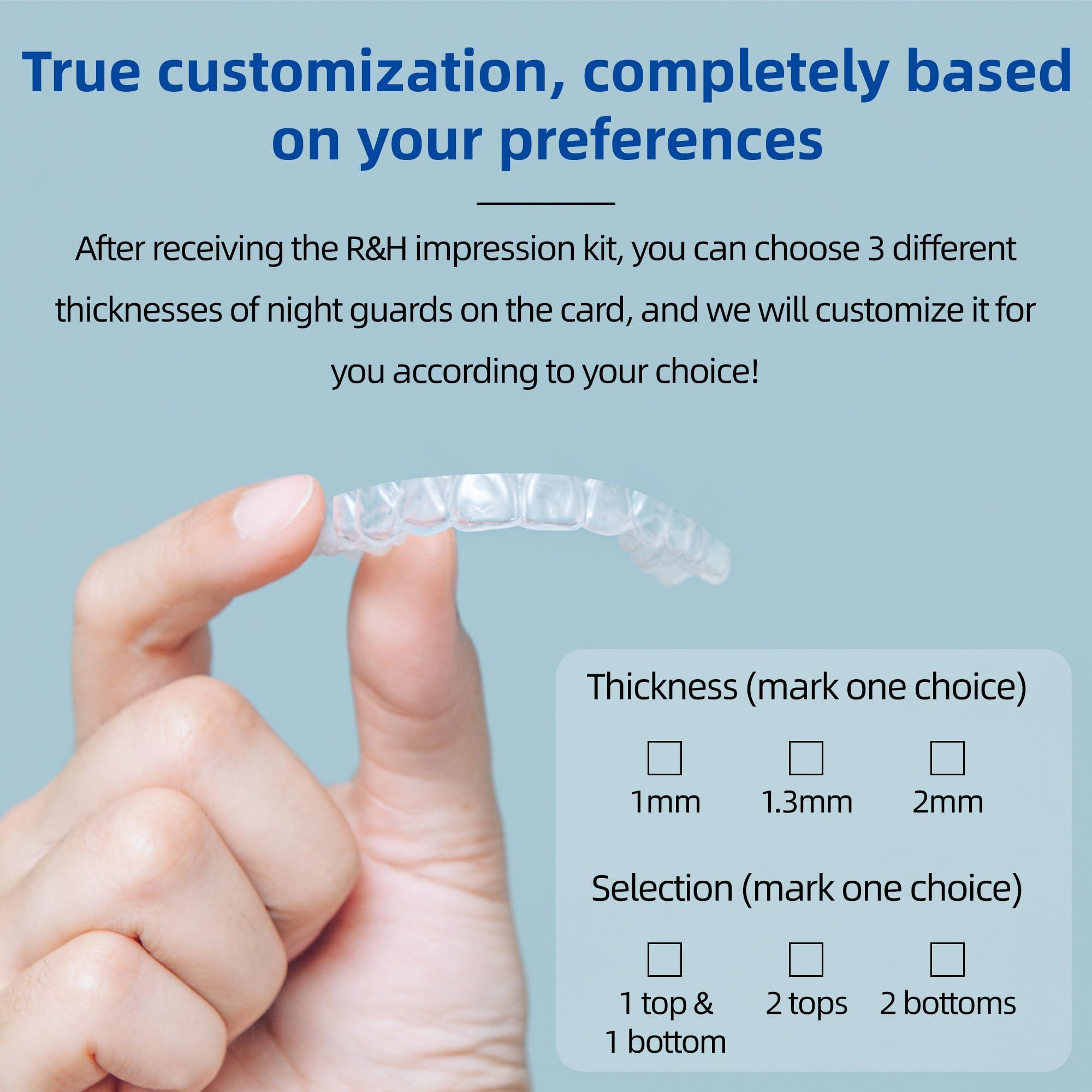 RICEHUSK Custom Dental Night Guard/Mouth Guard for Protection,2-Pack (Orange Box)