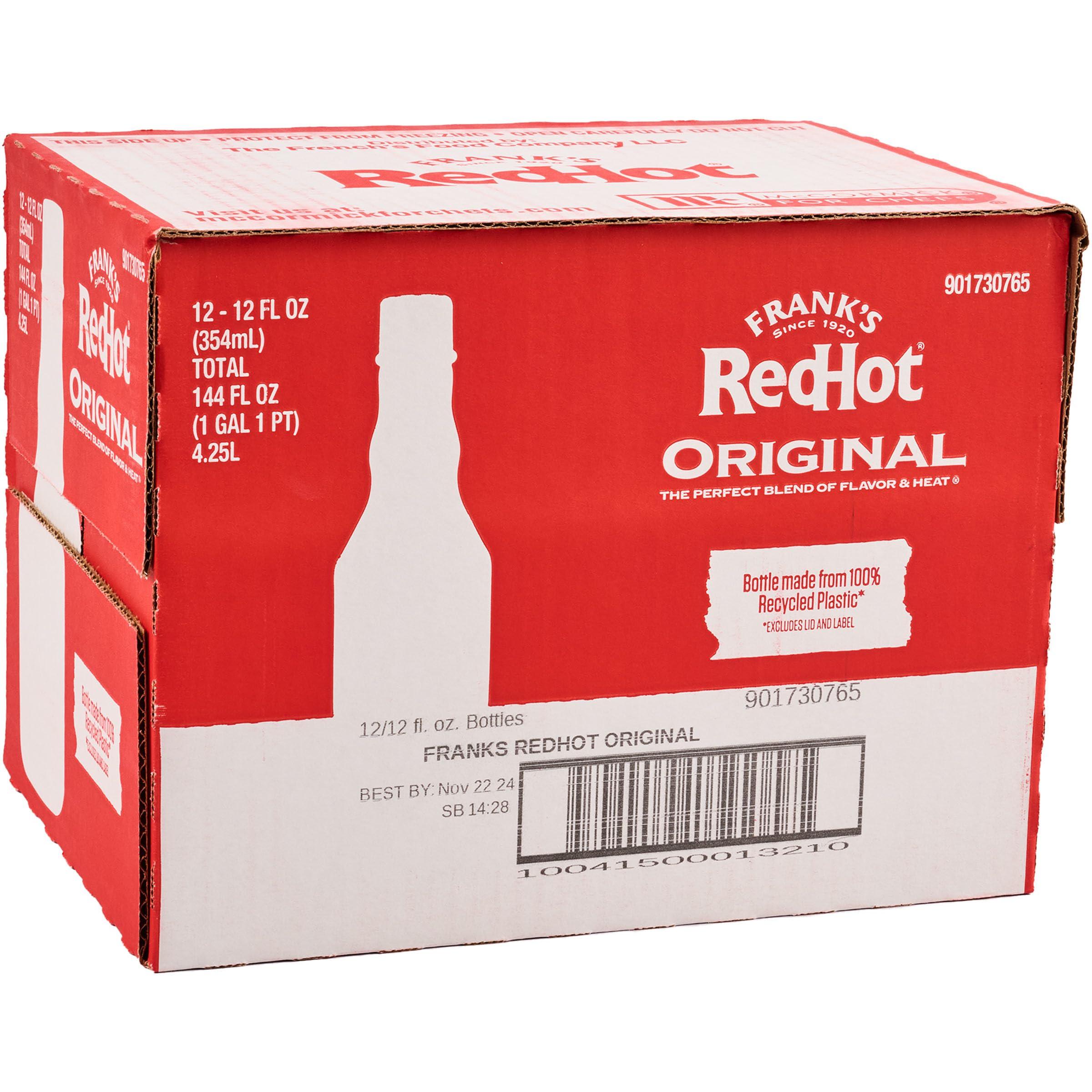 Frank\'s RedHot Frank\'s RedHot Original Cayenne Pepper Hot Sauce, 12 fl oz (Pack of 12)