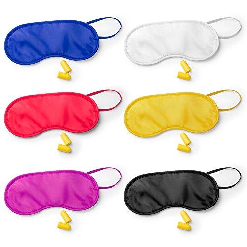 eBuyGB eBuyGB Lightweight Travel Eye Sleep Mask Blindfold and Ear Plug Set for Sleeping and Vacation - 2 Pack (Black)