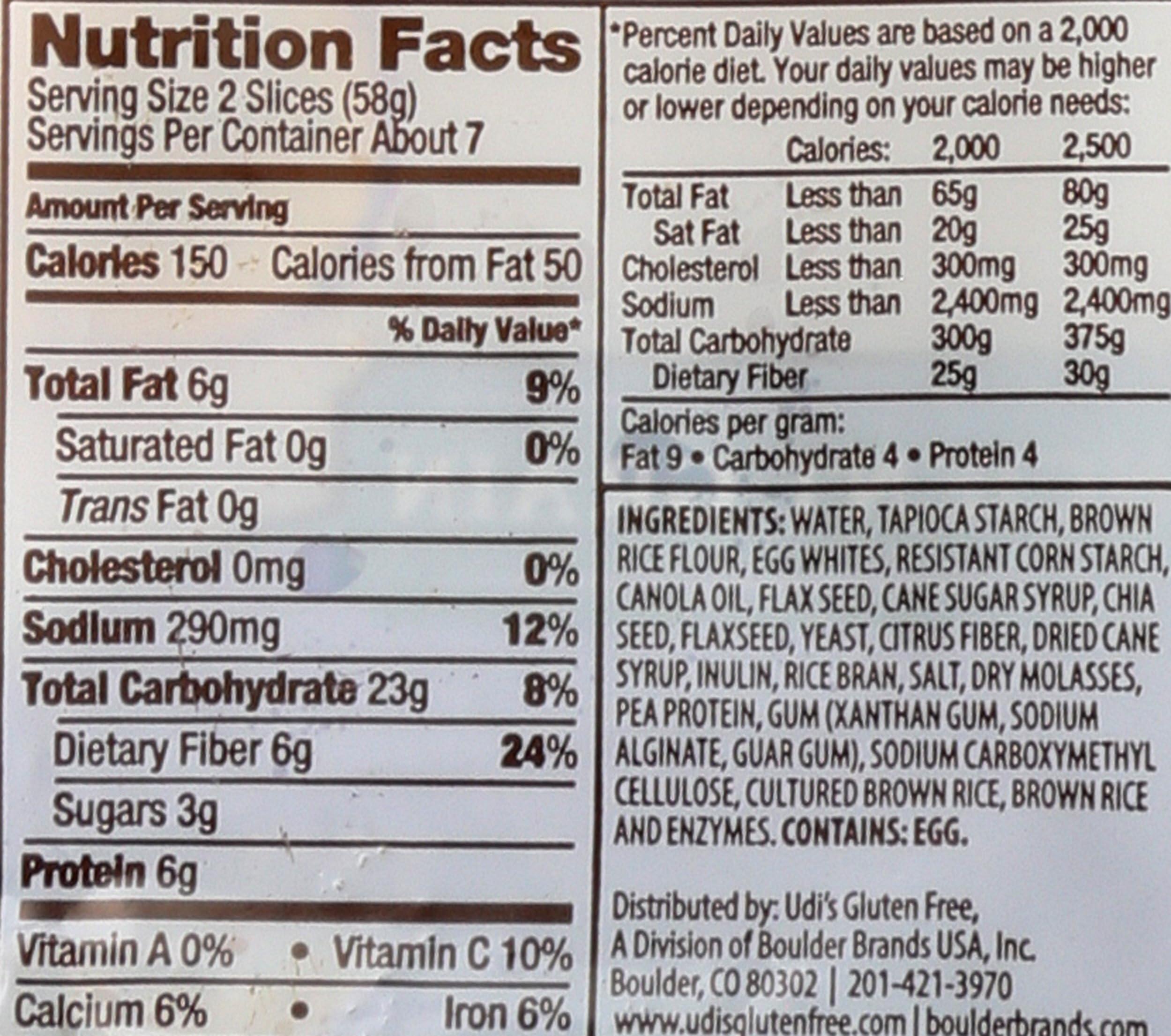 Udi\'s Udis Bread Gluten Free Grain Ancient Omeg, 14.2 oz