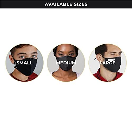 SONOVIA SONOVIA Reusable Face Mask with Patented Breathable Fabric Adjustable Ear Straps (Small (Pack of 3), Grey)