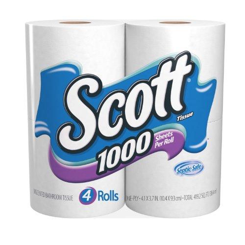 Scott Scott 1000 Bath Tissue, 1000 Sheet Rolls (16 Rolls)