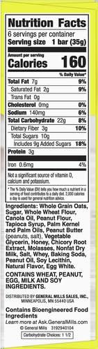 Nature Valley Nature Valley Soft-Baked Oatmeal Squares, Peanut Butter Breakfast Snacks, 6 ct, 7.44 OZ