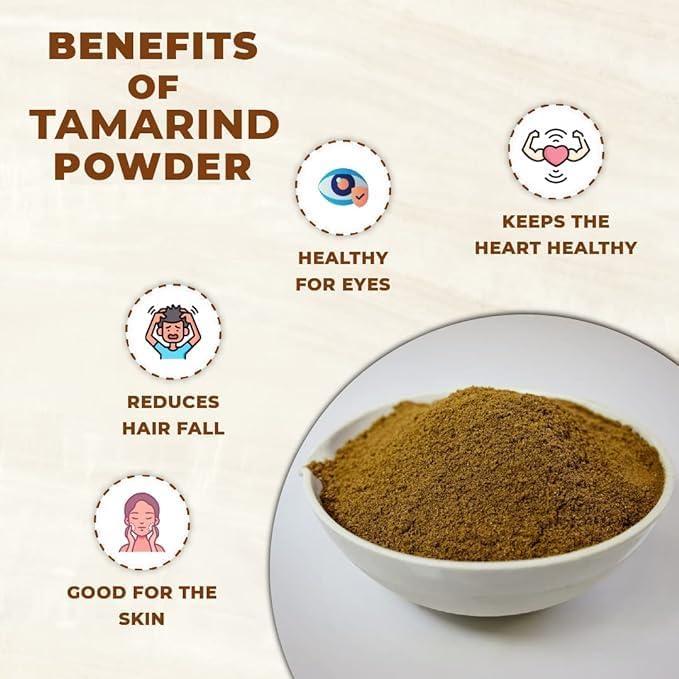 india Tamarind Powder Dried Pure and Tangy Natural Fruit Powder for Cooking, Seasoning, and Sauces, Adds a Zesty Twist to Recipes, Enhance Your Culinary Delights -100 gm