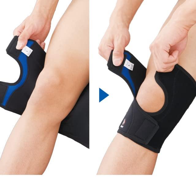 Zamst Zamst EK-1 Sports Knee Brace With Lightweight And Breathable Material For General Knee Support and Knee Pain-for Basketball, Volleyball, Running, Tennis, Pickleball-Black, Large