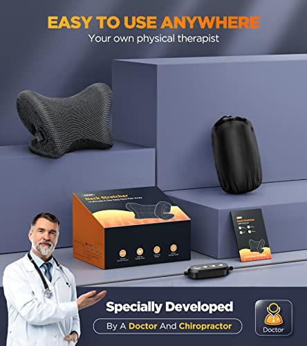 TINHIN Tinhin 3S Heated Neck Stretcher for 9X Pain Relief, 3X Larger Graphene Heating Area w/Magnetic Therapy Case, Cervical Traction Device Pillow, Neck and Shoulder Relaxer Support for TMJ Spine Alignment