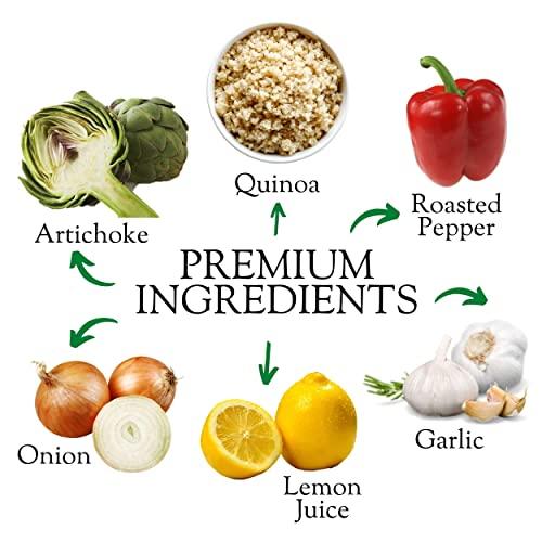 Kitchen & Love Kitchen & Love Artichoke & Roasted Peppers Quinoa Quick Meal 6-Pack | Vegan, Gluten-Free, Ready-to-Eat, No Refrigeration Required