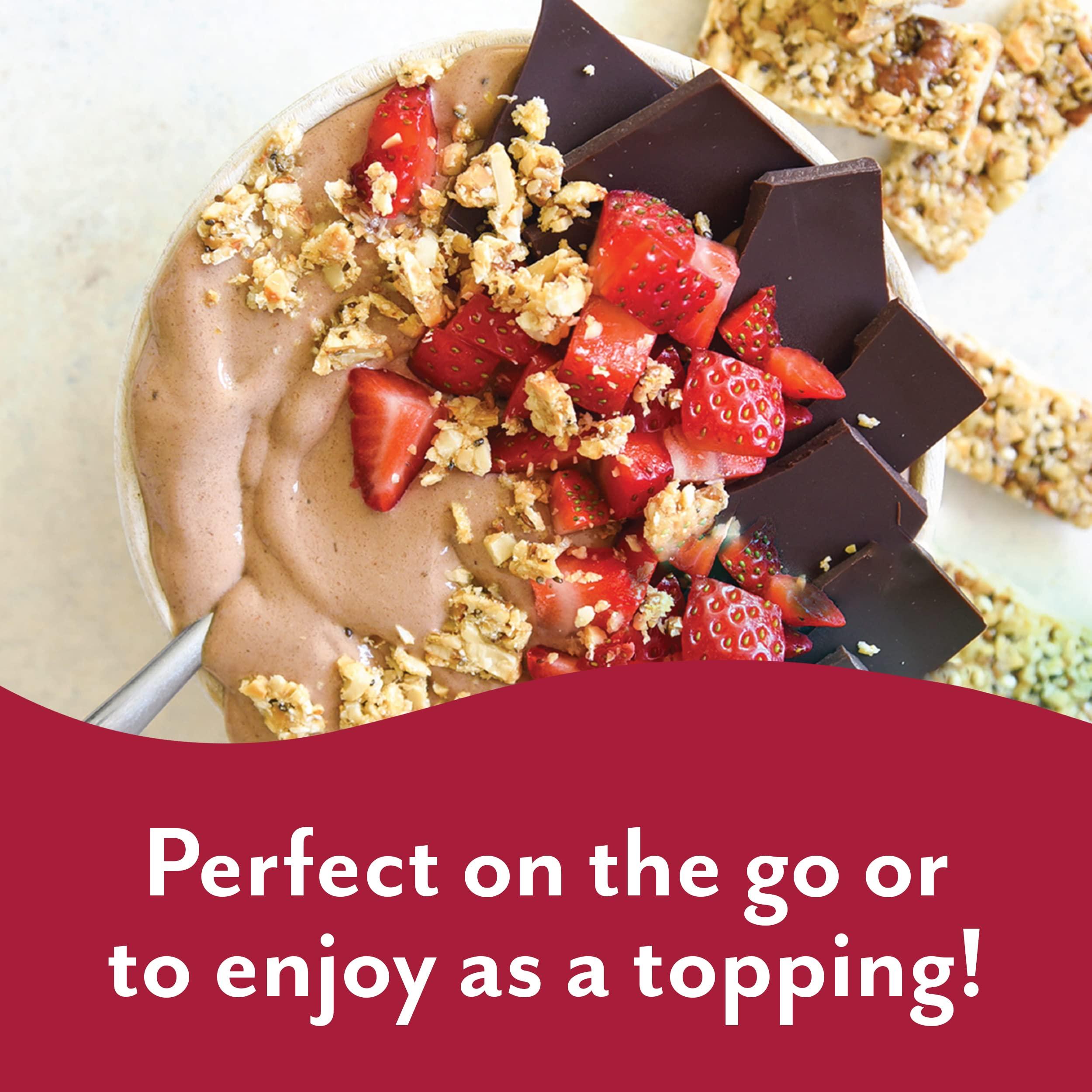 Tosi Tosi Peanut Butter & Jelly Protein Bars, Plant Based with Nuts, Gluten-Free Crunchy Snacks, Vegan, Organic, Flax & Chia Seeds, Soy-Free, Omega 3s, 7G Protein, 1 oz, 12-Pack