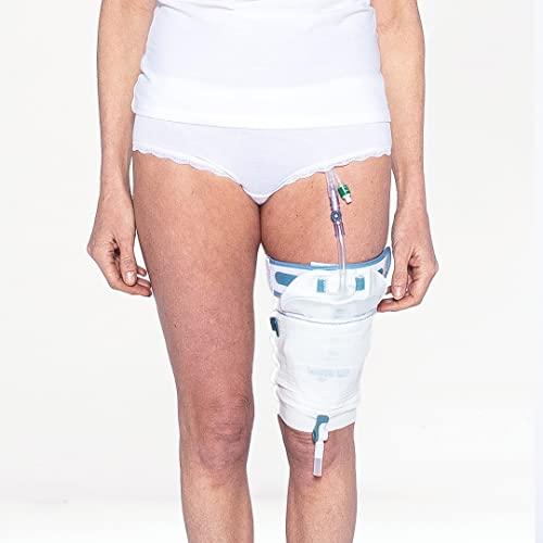 u go Ugo Fix Bag Strap (x3) – Urine Drainage Support Strap/Catheter Leg Bag Support Strap/Elastic Belt Bag Straps with Soft Elastic Fabric and Comfortable Silicone Grips (Pack of 3)