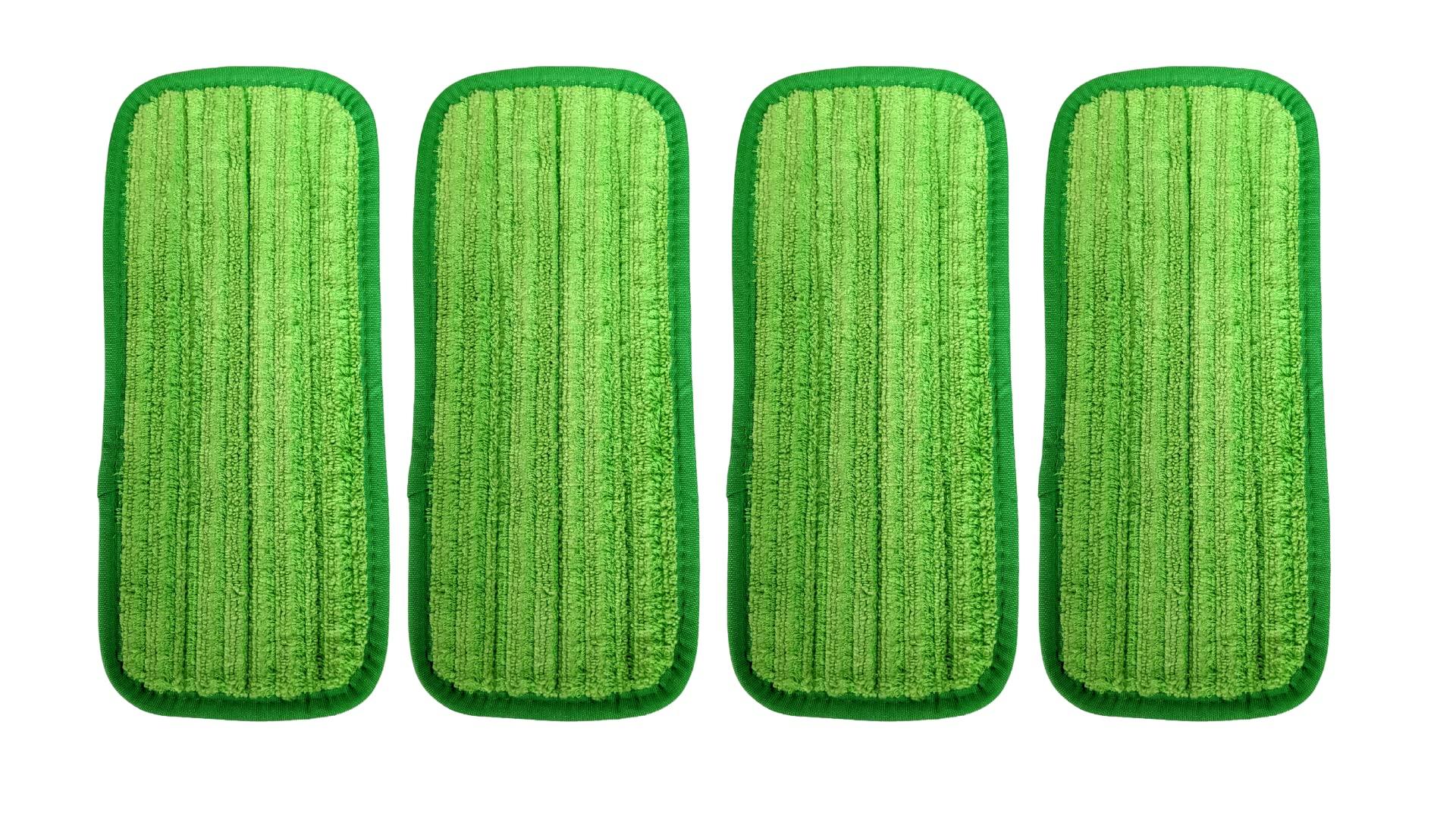 Clean Castle Mops for Floor Cleaning - Dual Action Microfiber Mop for Swiffer WetJet - Wet/Dry Dust Mop for Hardwood Floors - Reusable, Machine Washable, Eco-Friendly, 4 Pack