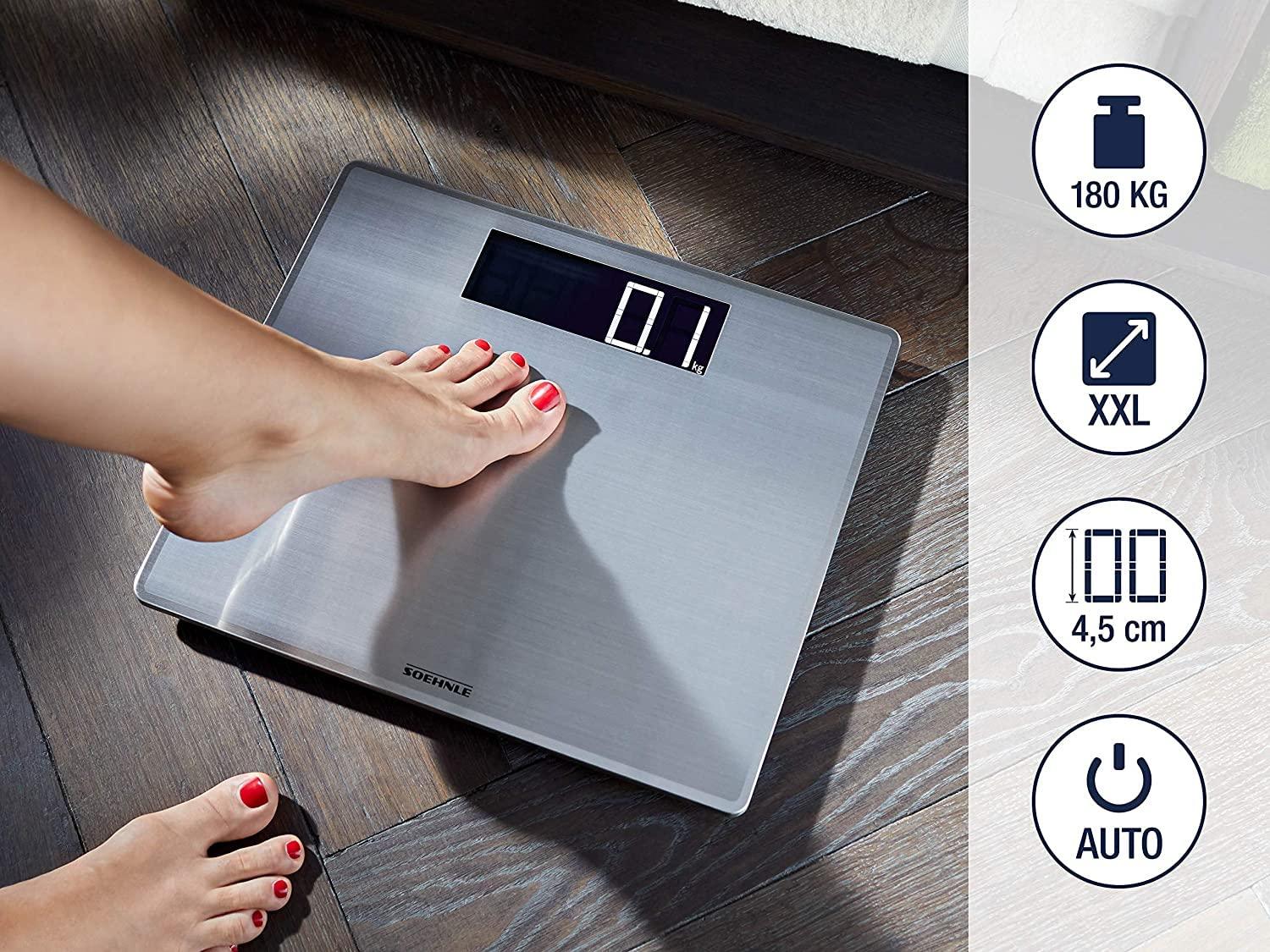 Soehnle Soehnle Style Sense Safe Electronic Bathroom Scale - 300 Scale, Stainless Steel