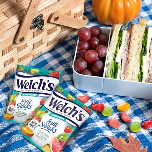 Welch's Welch\'s Fruit Snacks, Fruit Punch & Island Fruits Variety Pack, Gluten Free, Bulk Pack, Individual Single Serve Bags, 0.8 oz (Pack of 40)
