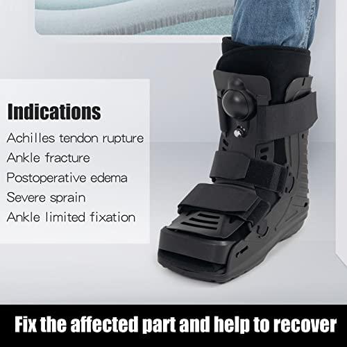 GHORTHOUD GHORTHOUD Air Cam Walker Fracture Boot Medical Inflatable Walking Boot Orthopaedic Boot for Sprained Ankle, Short Air Walker Brace for Broken Foot Achilles Tendon Injury Black (Large)