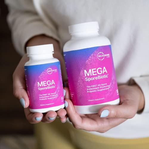 Microbiome Labs Microbiome Labs MegaSporeBiotic (60 Capsules) + MegaPre (5.5 oz Powder) Probiotic Prebiotic Bundle - Spore-Based Probiotic with Prebiotic Fiber Powder